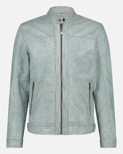 Amsterdam Heritage - Herren Lederjacke MILLER - Light Grey