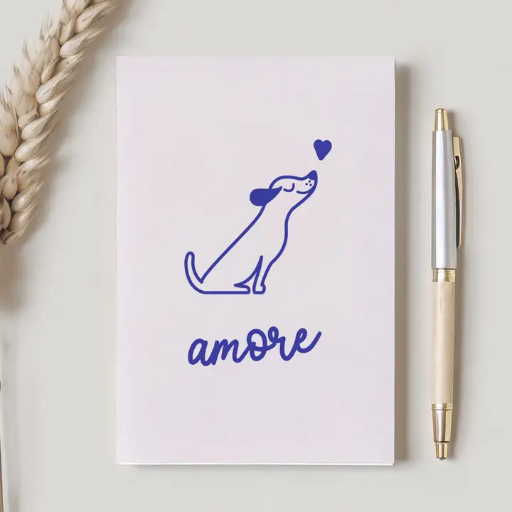 [TTNH001] Tante Tia - Notizheft - Amore (Hund)