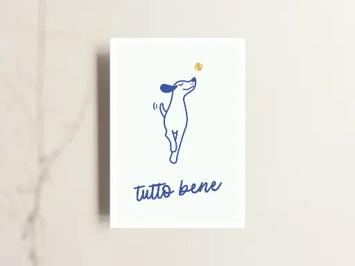 [TTKT003] Tante Tia - Postkarte - Tutto bene (Hund)