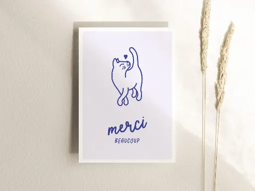 [TTKT034] Tante Tia - Postkarte - Merci beaucoup (Katze)