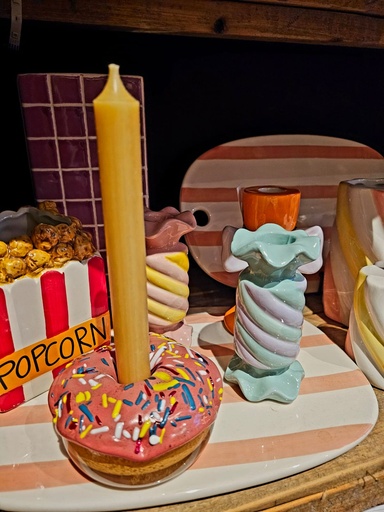 Kerzenhalter DONUT Sprinkles Glas