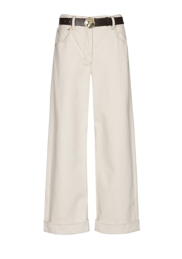 Caroline Biss - Hose COTTON-BLEND TROUSERS, NORMAL WAIST, Natural