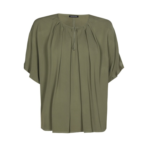 Caroline Biss - Blusentop TOP WITH PLEAT DETAIL, Khaki