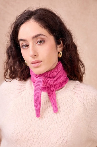 [LS001-FU] Calie Paris - Dreieckstuch/kleiner Schal SOPHIE Scarf gestrickt - Fuchsia