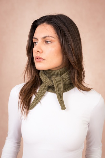 [LS001-KHA] Calie Paris - Dreieckstuch/kleiner Schal SOPHIE Scarf gestrickt - Khaki