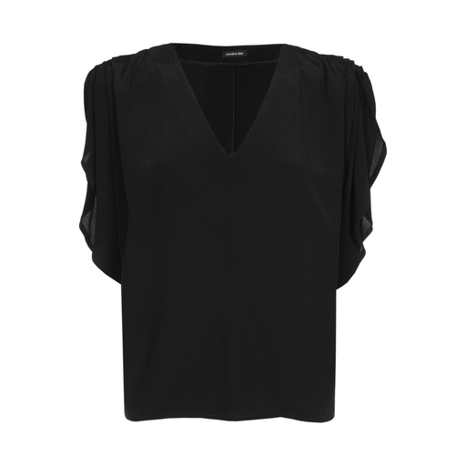 Caroline Biss - ELEGANT BLOUSE WITH FLOUNCED SLEEVE, Black