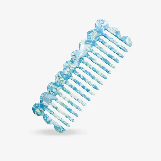 [A-03] Sasstie - Kamm / Haar Accessoire - The Curved Comb - Ocean