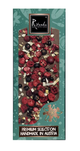 Ritonka - Premium Gourmet Milchschokolade - Preiselbeere, Johannisbeere - 130g