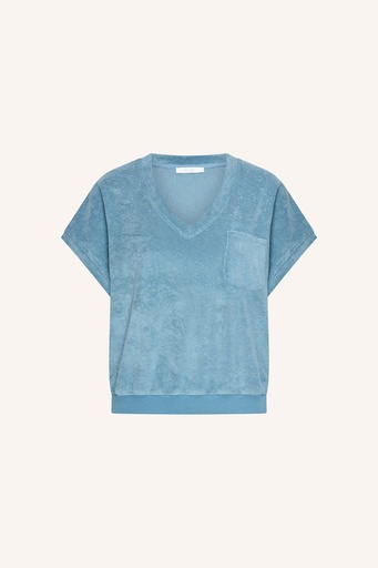 By Bar - Tyler Slub Top - 706 blue stone