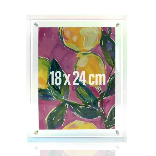 [BRA-014] Mea Living - Neon Bilderrahmen Acryl Clear Rainbow 18x24 cm