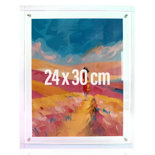 [BRA-015] Mea Living - Neon Bilderrahmen Acryl Clear Rainbow 24x30 cm