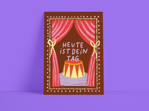 [PK-055] Süsswarenladenfrau - Postkarte - Heute ist dein Tag