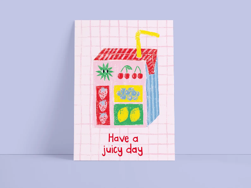 [PK-036] Süsswarenladenfrau - Postkarte - Have a juicy day