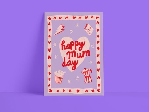 Süsswarenladenfrau - Postkarte - Happy mum day