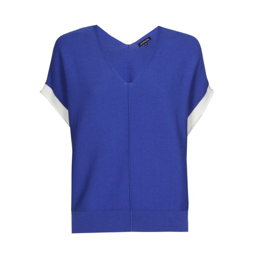 Caroline Biss - Kurzarmpullover TWO-COLOUR SWEATER Toureg