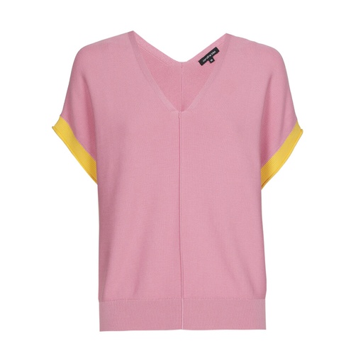 Caroline Biss - Kurzarmpullover TWO-COLOUR SWEATER Flamingo
