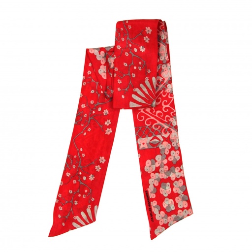 Les Belles Vagabondes - Seidenschal Bandeau Masami Rouge