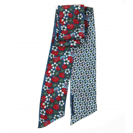 [3701692305011] Les Belles Vagabondes - Seidenschal Bandeau Petale Brique