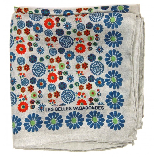 Les Belles Vagabondes - Seidentuch Mini Hanami Bleu