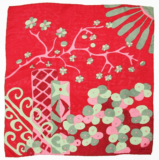Les Belles Vagabondes - Seidentuch Sakura Rouge