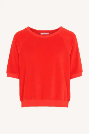 By Bar - Neva Slub Top - 305 poppy red
