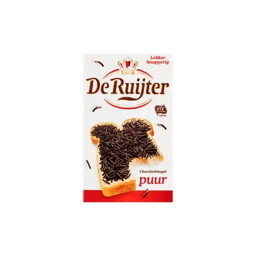 De Ruijter - Hagelslag Chocoladenhagel puur 390g - Bitterschokolade Streusel