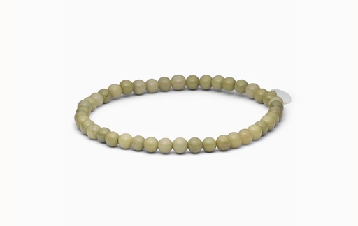 [PGAA-KA-4MM] Soï Copenhagen - Armband Petite Green Alashan Agate Stretch Bracelet - Grounding