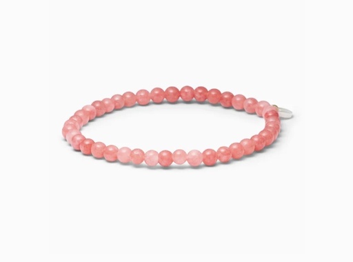 [REDSQRZ-KA-4MM] Soï Copenhagen - Armband Petite Redstone Quartz Stretch Bracelet 4mm - Clarity