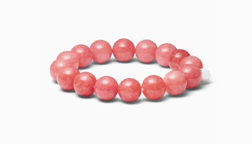 [REDSQRZ-KA-12MM] Soï Copenhagen - Armband Chunky Redstone Quartz Stretch Bracelet - Clarity