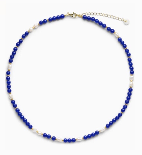[ELLL-KH] Soï Copenhagen - Halskette Ellie Lapis Lazuli Pearl Necklace - Wisdom