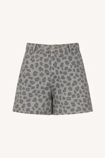 By Bar - June Grey Cheetah Shorts - 803 Grey Cheetah