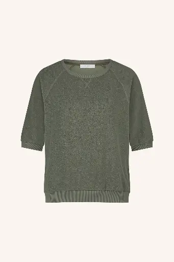 By Bar - Neva Slub Top - 460 mulled basil