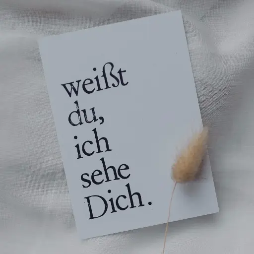 [PK065] Saja - Gestempelte Postkarte - Ich sehe Dich