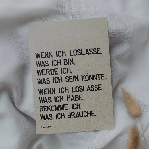 [PK055] Saja - Gestempelte Postkarte - Wenn ich loslasse