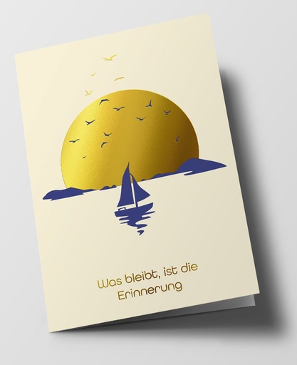 [PU445] Nobis Design - Klappkarte - Pure - Was bleibt ist die Erinnerung