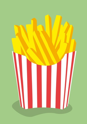 [NE048] Nobis Design - Postkarte - neonstyle - Fries