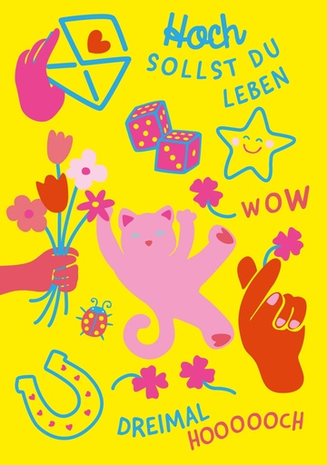 [PP002] Nobis Design - Postkarte - poppins - Hoch sollst du leben