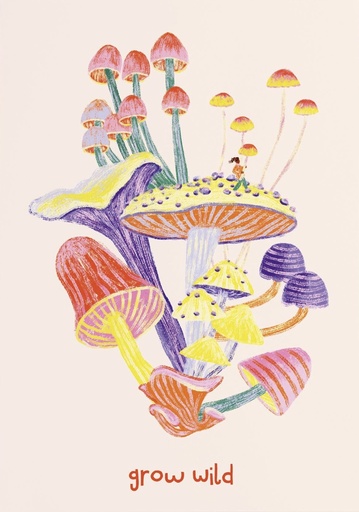 [PK-046] Studio Danii - Postkarte - Grow wild (Pilze)