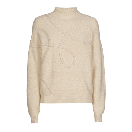 Caroline Biss - COSY, CABLE-KNIT PULLOVER cream