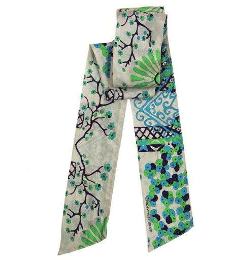 [3701692304823] Les Belles Vagabondes - Seidenschal Bandeau Masami vert