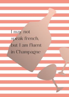 [ais-3149] Buttique - Postkarte DIN A6 - Fluent in champagne