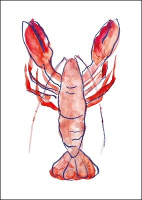 [Dolce-B-06] Buttique - Postkarte DIN A6 - La dolce vita - Lobster