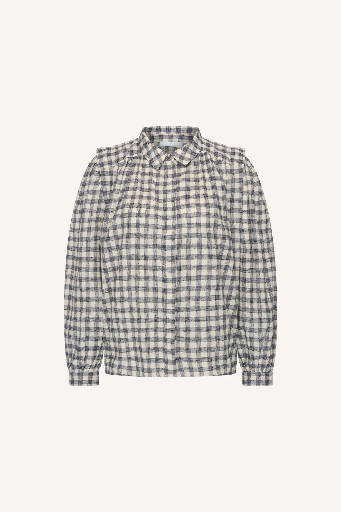 By Bar - Maia Check Blouse - 834 ash grey check
