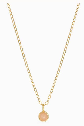 [AROS-KH] Soï Copenhagen - Halskette Aya Rose Quartz Necklace gold - Love