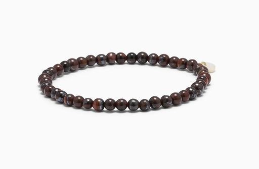 [RTE-KA-4MM] Soï Copenhagen - Armband Petite Red Tiger Eye Stretch Bracelet 4mm - Confidence