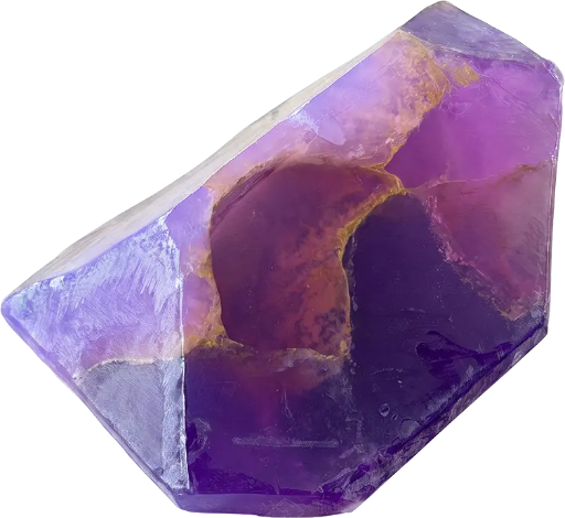 SoapRocks - Amethyst - Plumeria, Ylang Ylang (Widder, Fische, Jungfrau, Steinbock, Wassermann)