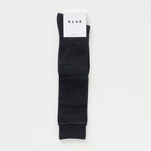 [KLWMNKHPCSCKBLC] Klue - Cotton Knee High Plain Socks | black