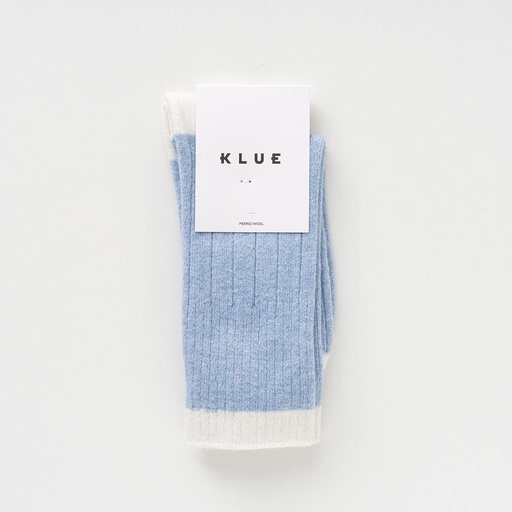 [KLWMNBWSCKBLU] Klue - Merino Wool Socks with Bands | blue (light blue white)