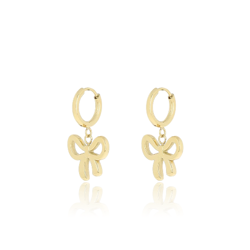 [SE-3085] Oozoo Jewellery - Ohrringe gold coloured earrings with bows