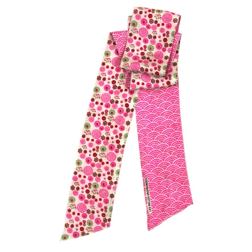 Les Belles Vagabondes - Seidenschal Bandeau Akiko fuchsia